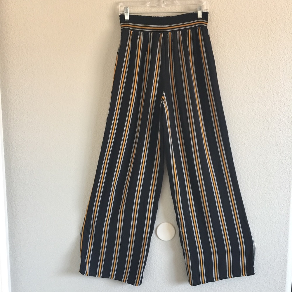 Women’s Black Yellow Palazzo Pants